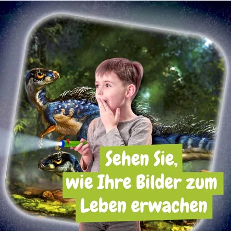 Science4you Dino Taschenlampe, Projektor für Kinder ab 4 Jahren mit 24 Dinosaurier-Bildern und A2-Poster, Lernspielzeug und Geschenk für kleine Paläontologen – Bild 4