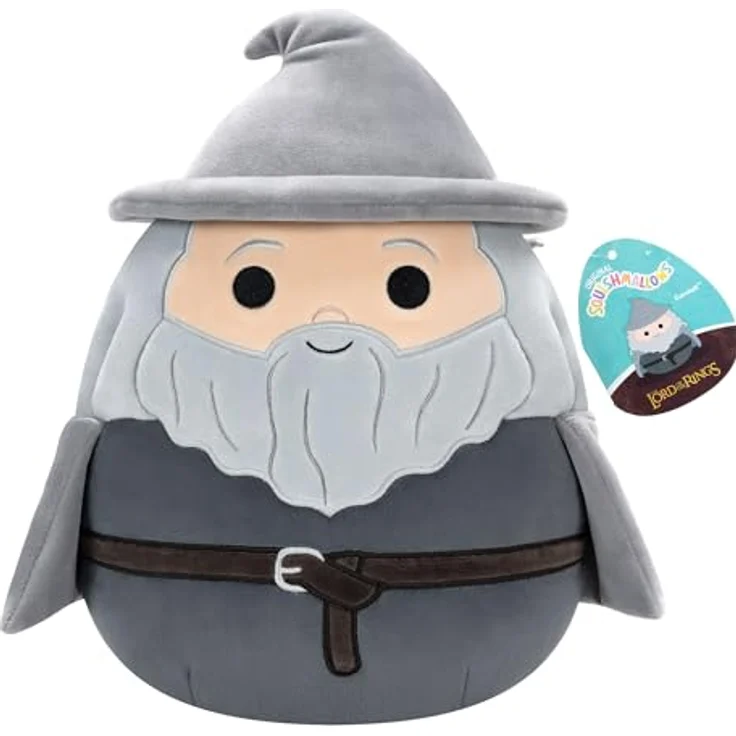 Squishmallows SQWB00314 Gandalf, 25 cm Plüschkuscheltier aus „Der Herr der Ringe“, offiziell lizenziert von Warner Bros. – Bild 2