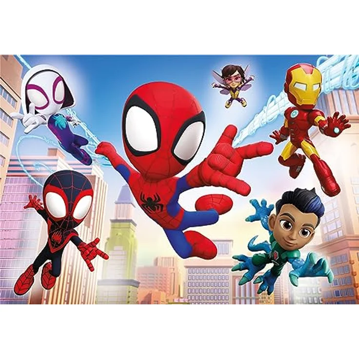 Clementoni Supercolor Puzzle Marvel Spidey and His Amazing Friends, 2 Puzzle mit je 60 Teilen, Leuchtkraft & Farbintensität, für Kinder ab 4 Jahren – Bild 4