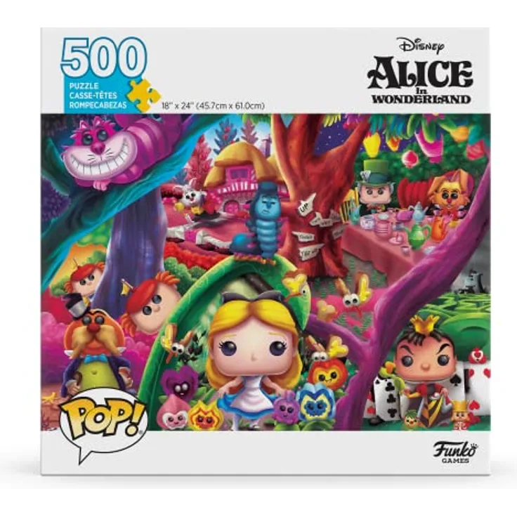 Funko POP! Puzzle - Disney Alice in Wonderland - 500 Pieces - 45.7cm x 61cm - English/French/Spanish Language - Special Crown Puzzle Final Stück - Funko