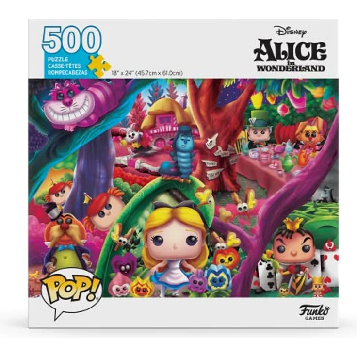 Funko POP! Puzzle - Disney Alice in Wonderland - 500 Pieces - 45.7cm x 61cm - English/French/Spanish Language - Special Crown Puzzle Final Stück - Funko – Bild 1
