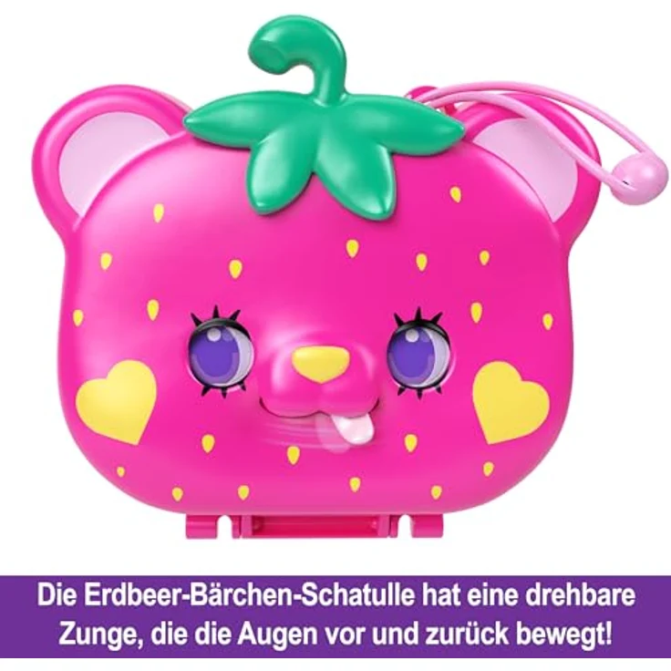 Mattel POP Erdbeer-Schatulle, Sammelfigur mit Garten-Spielplatz, 2 Puppen und 12 Accessoires – Bild 3