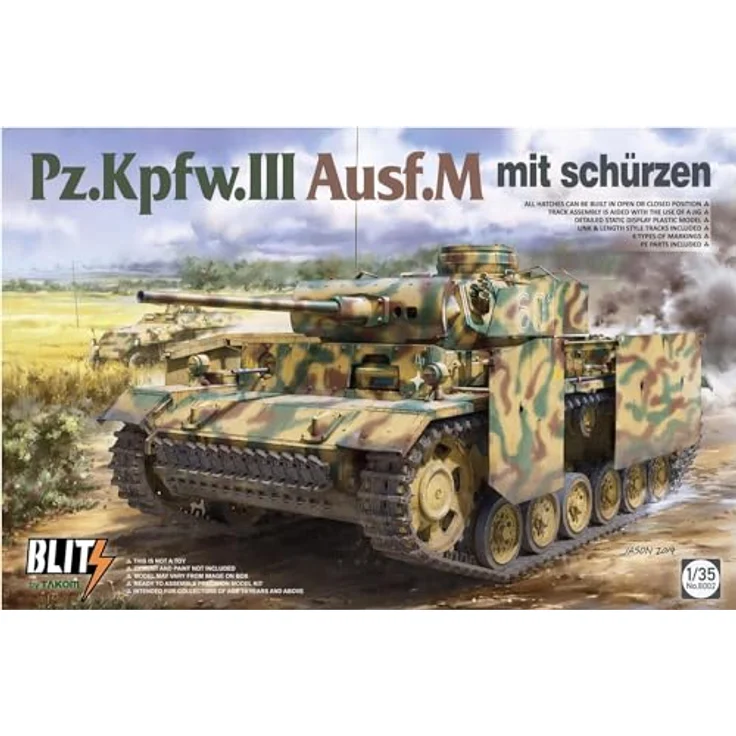 TAKOM TAK8002 8002 1/35 Panzer III AUSF. M mit Schürzen – Bild 2