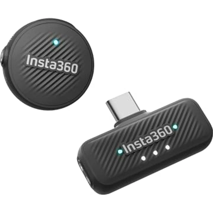 Insta360 Mic Air (1 TX + 1 RX), Drahtloses Mikrofon mit Rauschunterdrückung und 300 m Reichweite für iPhone/Android/PC/Mac, USB-C, ideal für Vlogs und Streaming – Bild 1