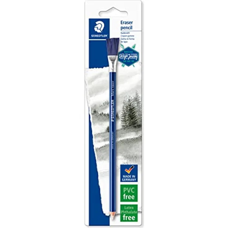 STAEDTLER 526 61 Mars rasor Radierstift mit Bürste phtalat und latexfrei, 12 Stück im Kartonetui