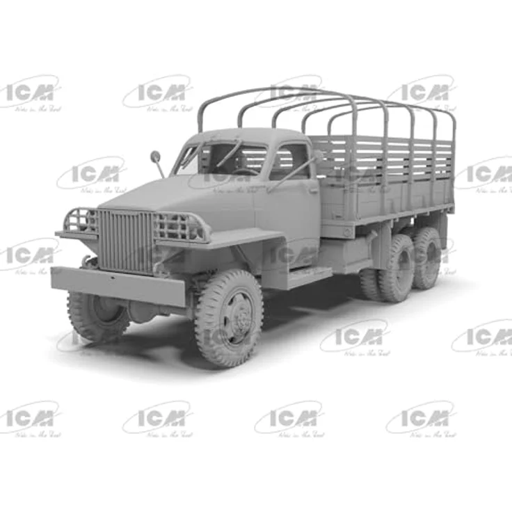 ICM Studebaker US6-U3, Modellfahrzeug im Maßstab mit detailgetreuer Nachbildung eines historischen US-Militär-Lkw – Bild 2