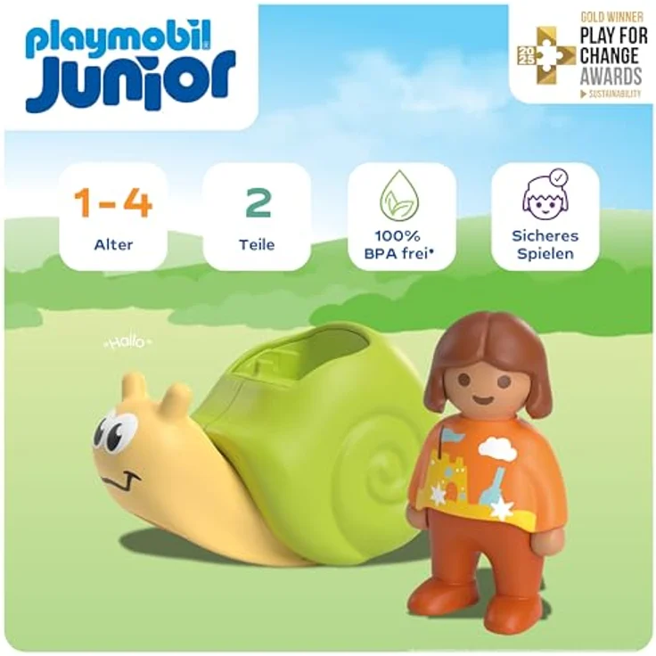 Playmobil® Konstruktions-Spielset Schaukelschnecke mit Rasselfunktion (71699), JUNIOR, (2 St), Made in Europe – Bild 4