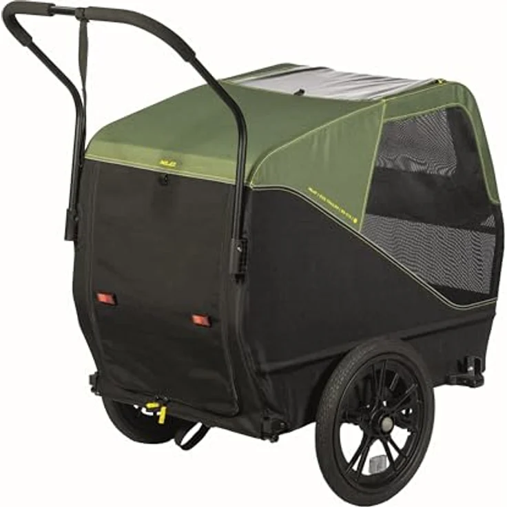 XLC Fahrrad-Hundeanhänger Dog Large BS-C13, für Hunde bis 35 kg, mit wetterfestem Dach, 16" Reifen und klappbarer Deichsel – Bild 3