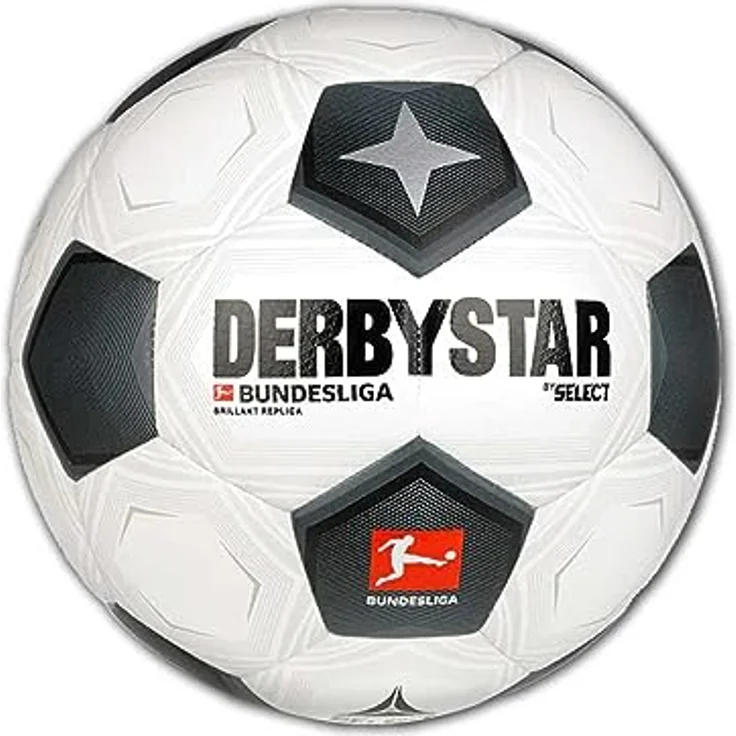 Derbystar Unisex – Erwachsene Bundesliga Brillant Replica Classic v23 Fußball, weiß, 5 – Bild 1