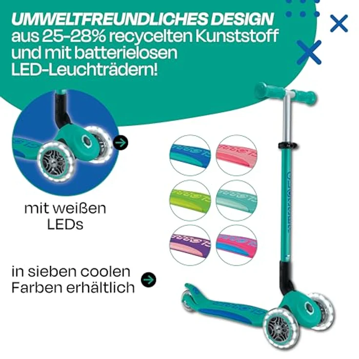Globber Primo Foldable Plus Light - 3 Wheels Scooter, Dunkelblau – Bild 4