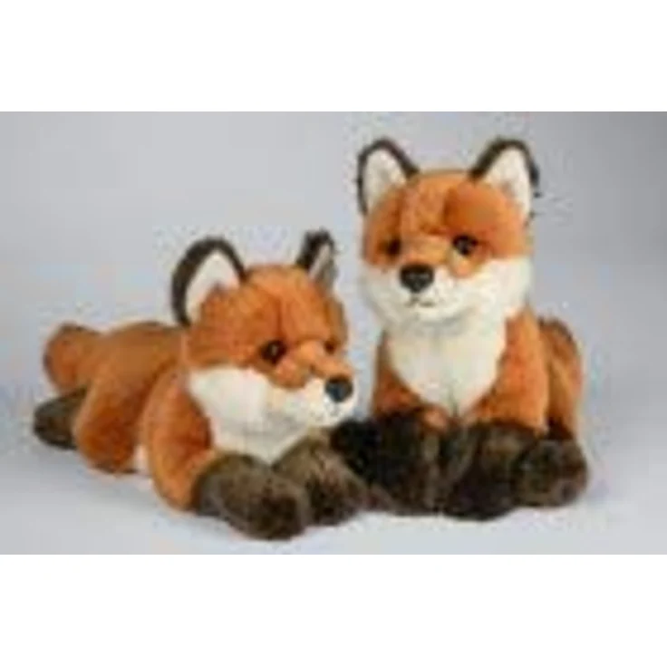 Teddys Rothenburg Kuscheltier Fuchs liegend rotbraun 30cm (mit Schwanz) – Bild 4