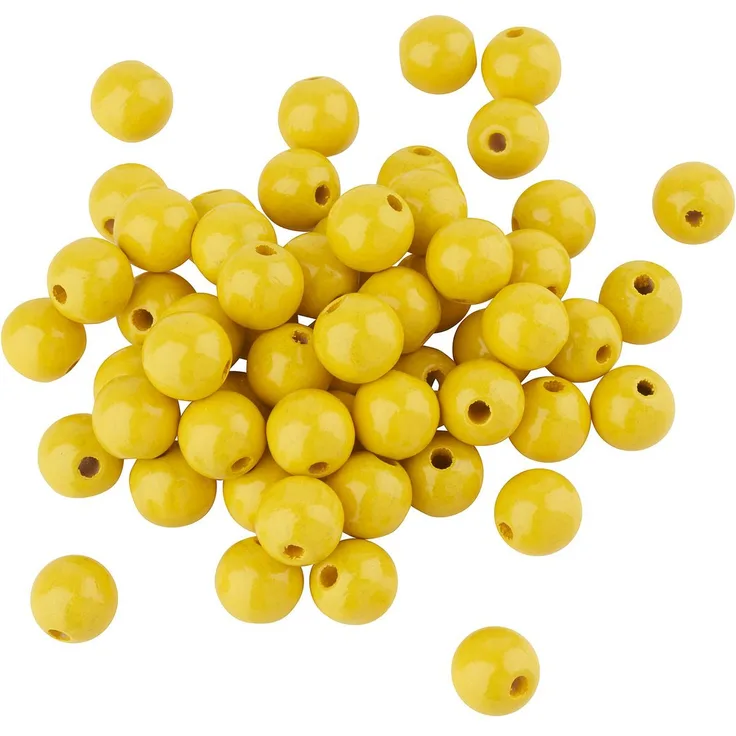 Knorr Prandell Bastelperlen, Buchenholz, (50-tlg), Ø 10 mm, speichelfest, 50 Stück
