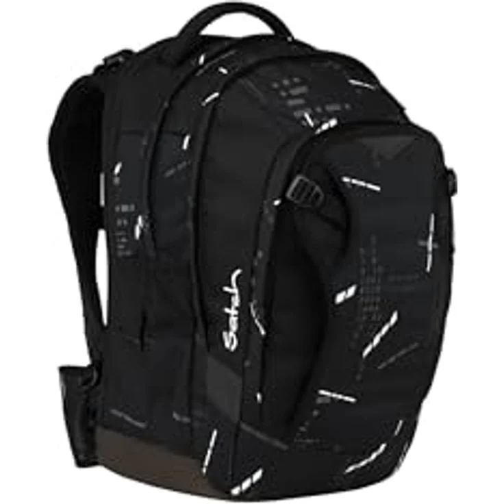 Satch match plus Schulrucksack, erweiterbar auf 35 Liter, ergonomisch, mit reflektierenden Elementen und Fronttasche Ninja Matrix - Schwarz – Bild 3