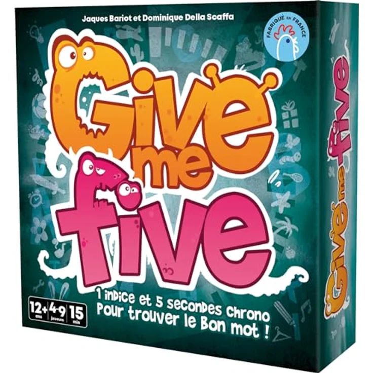 Asmodee Give me Five, Tischspiel in Französisch, Kommunikations- und Teamspiel, blauer Karton, empfohlen ab 12 Jahren – Bild 1
