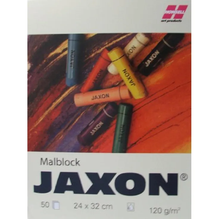 Jaxon Honsell 47490 - JAXON Malblock, 24 x 32 cm, 50 Blatt, 120 g/m², reinweiß, säurefrei, licht- und alterungsbeständig, für Öl- und Pastellkreiden, Farb- und Aquarellstifte