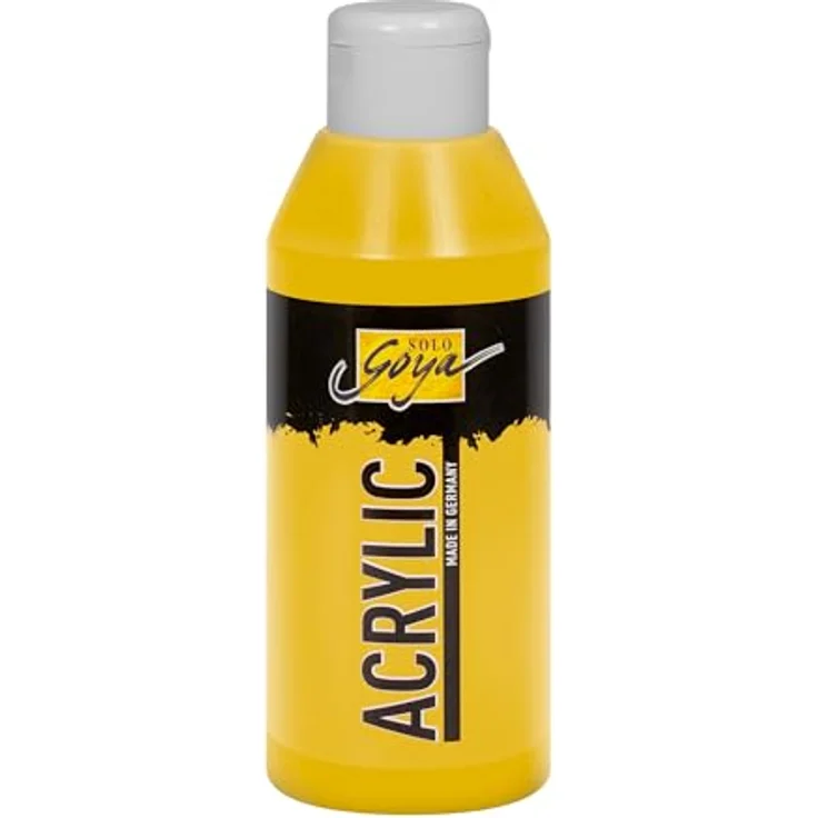 KREUL Solo Goya Acrylic Gold, 250 ml Acrylfarbe in Studienqualität, hochpigmentiert, wasserbasiert, schnell matt trocknend, gut deckend, wasserfest – Bild 1