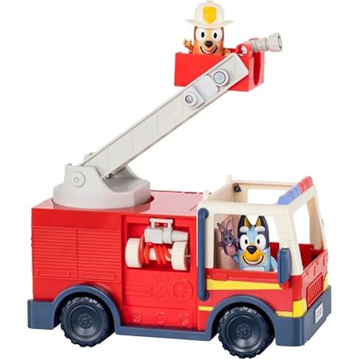 Moose Toys Rutscherauto BLAUES FEUERWEHRAUTO mit Leiter, Figuren und Stickerbogen – Bild 3