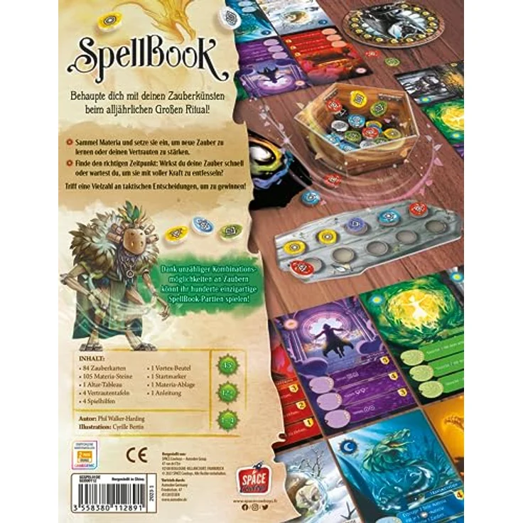 Space Cowboys SpellBook, Familienspiel, Brettspiel, 1-4 Spieler, Ab 12+ Jahren, 45 Minuten, Deutsch – Bild 4