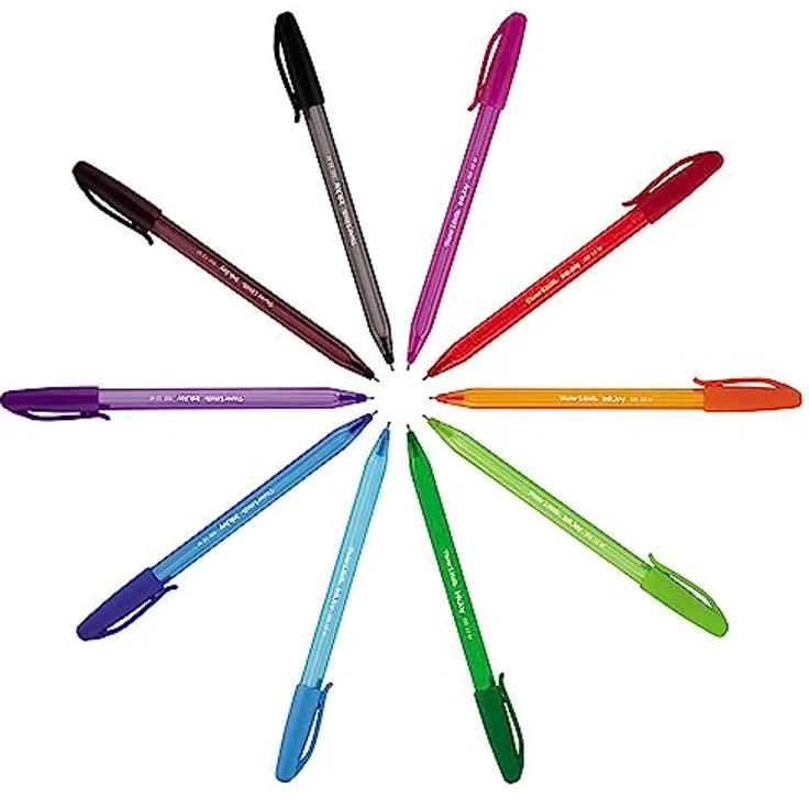 Paper Mate Inkjoy 100, Kugelschreiber mit 1 mm Tip, rot, transparentes Gehäuse, 50 Stück – Bild 7
