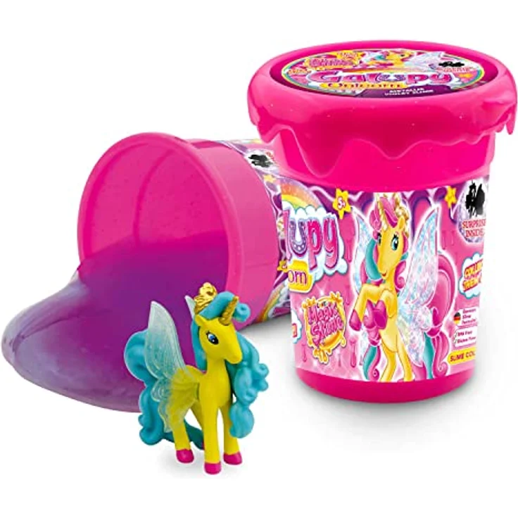 CRAZE Magic Slime GALUPY Unicorn, Bunter Kinderschleim mit Einhorn Spielfigur, 3x150 ml, sicher und geruchsneutral – Bild 3