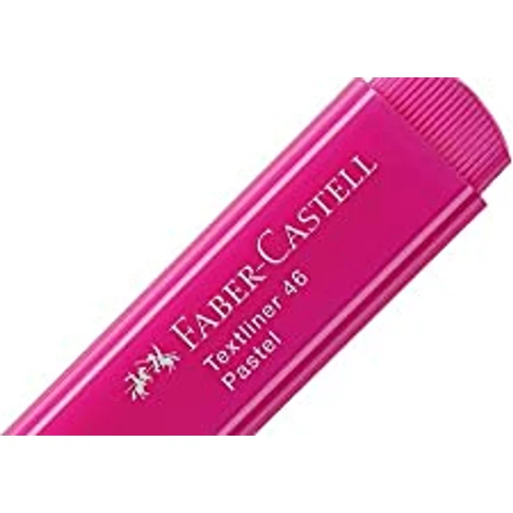 Faber-Castell Textliner TL 46 Pastell, purpurrosa, mit Schaft in Schreibfarbe und Clip – Bild 3