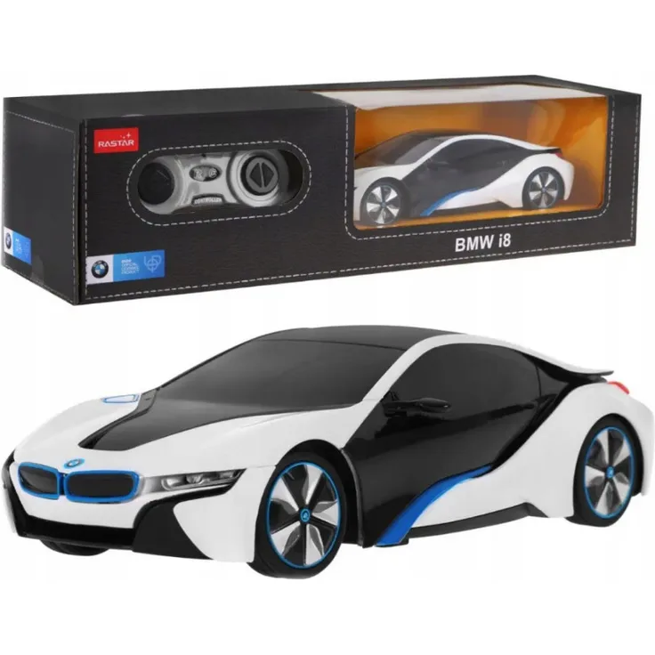 COIL BMW R/C i8-UV, Ferngesteuertes Kinderauto im Maßstab 1:24, 2,4 GHz, Weiß, für Kinder ab 3 Jahren
