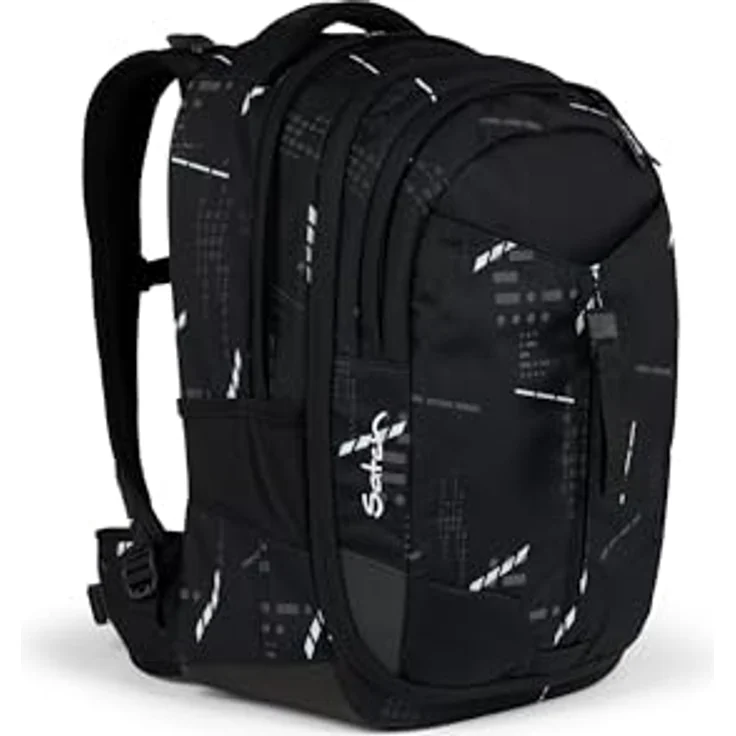 Satch Schulrucksack Match Reflective Style 2024, Polyester aus recycelten PET-Flaschen, erweiterbar auf 35 Liter, schwarz – Bild 5