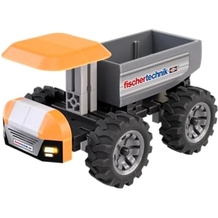 fischertechnik Truck 576105, LKW-Spielzeug-Bausatz mit kippbarem Laderaum für Kinder ab 7 Jahren, orange – Bild 2