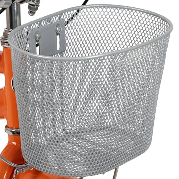 Huffy Deluxe Cruiser 20-Zoll Jugendfahrrad, Singlespeed, orange mit Lenkerkorb und Getränkehalter – Bild 6