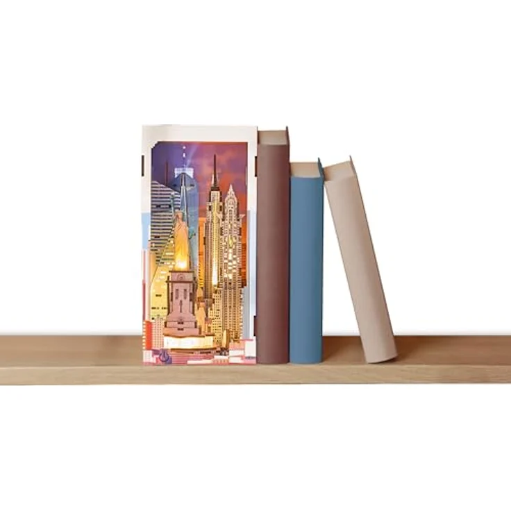 Revell Tiny Adventures Book Nook Mini-Diorama New York, LED-beleuchtet, 18 cm, hochwertiges Holz, einfach zu montieren – Bild 5