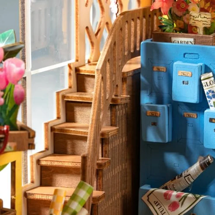 ROLIFE 3D-Puzzle Book Nook "Garden House", 176 Puzzleteile, multifunktionale Buchstütze und dekoratives Bastelspielzeug – Bild 3