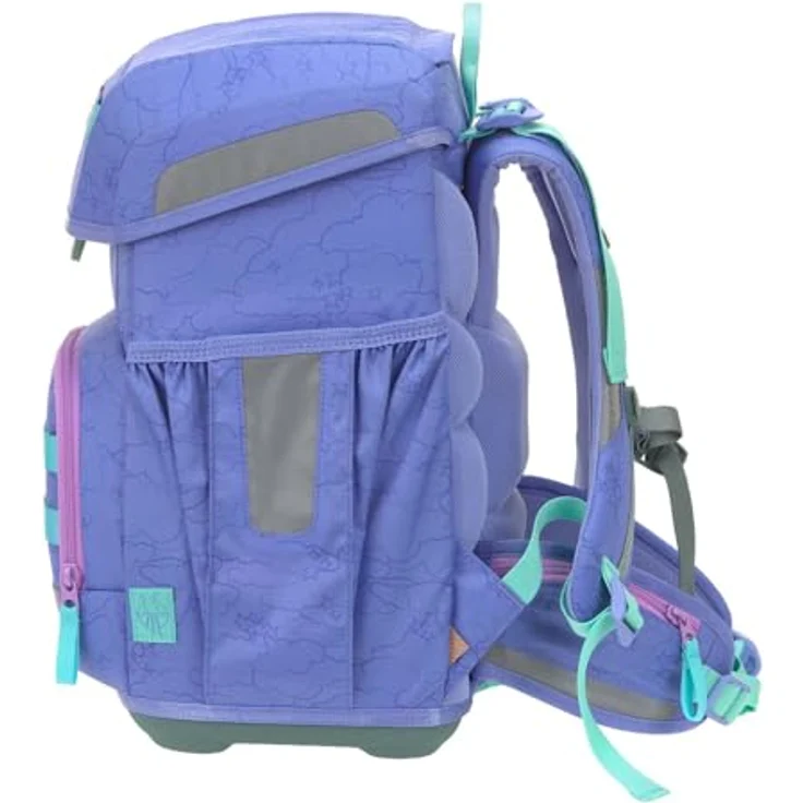 LÄSSIG Schulranzen Set 7-teilig, mit Regenhülle Light Unique, großes Hauptfach, lilac violett – Bild 3