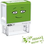 COLOP Motivstempel NIO School - Prima weiter so!, selbstfärbend, Abdruckgröße 38 x 14 mm, Kunststoff