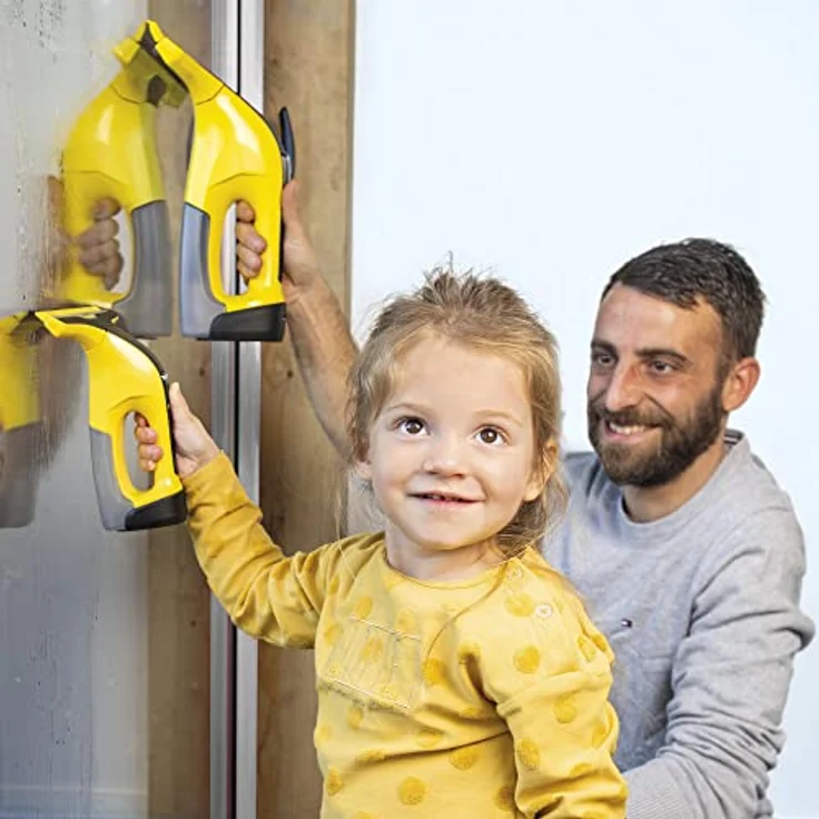 Smoby Toys - Kärcher Fensterreiniger WV6 für Kinder (gelb) - Spiel-Fenstersauger mit Licht & Sound - für Kinder ab 3 Jahren – Bild 5
