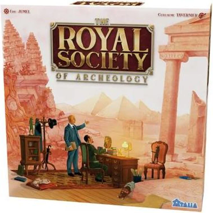 Huch & Friends The Royal Society of Archeology, Brettspiel für 2-4 Spieler, strategisches Worker-Placement mit einzigartigem Aktionsmechanismus und historischen Expeditionen – Bild 1