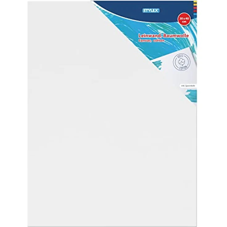 Stylex 28632-P6 - 6er Pack Keilrahmen 30 x 40 cm, für Öl-, Acryl- und Gouache-Malerei, 100 % Baumwollgewebe, grundiert – Bild 2