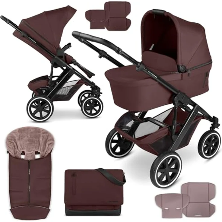 ABC Design Kombi-Kinderwagen Salsa 5 Air Set - Flexibel, komfortabel und praktisch - Umbra – Bild 1