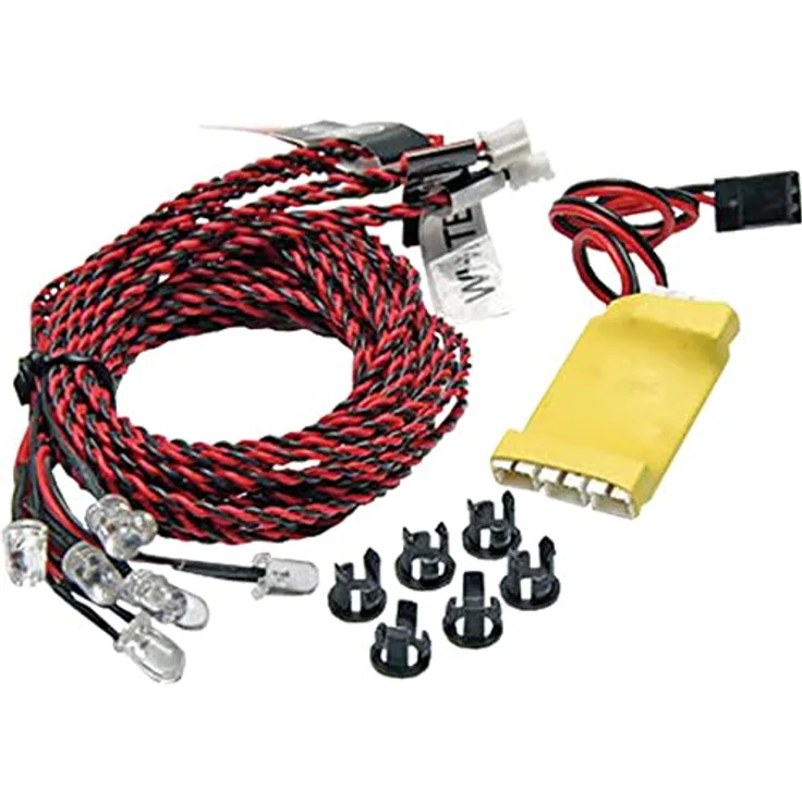 Pichler C6857 Standard Beleuchtungssystem (L x B x H) 34 x 26 x 12 mm 1 Set, 7 leistungsstarke LEDs, für Flugmodelle, Helicopter und Multicopter, ideal für 4-6 Volt (z.B an einem freien Empfängersteckplatz einstecken), von Pichler
