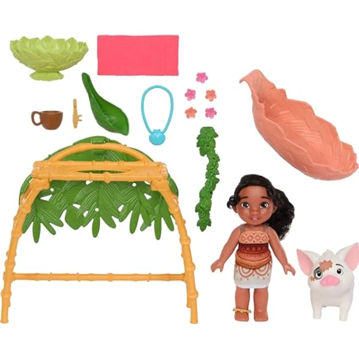Mattel Disney Moana 2 Simea & Pua Badespielzeug Spielset mit Puppe, Sammelfiguren für Badespaß – Bild 6