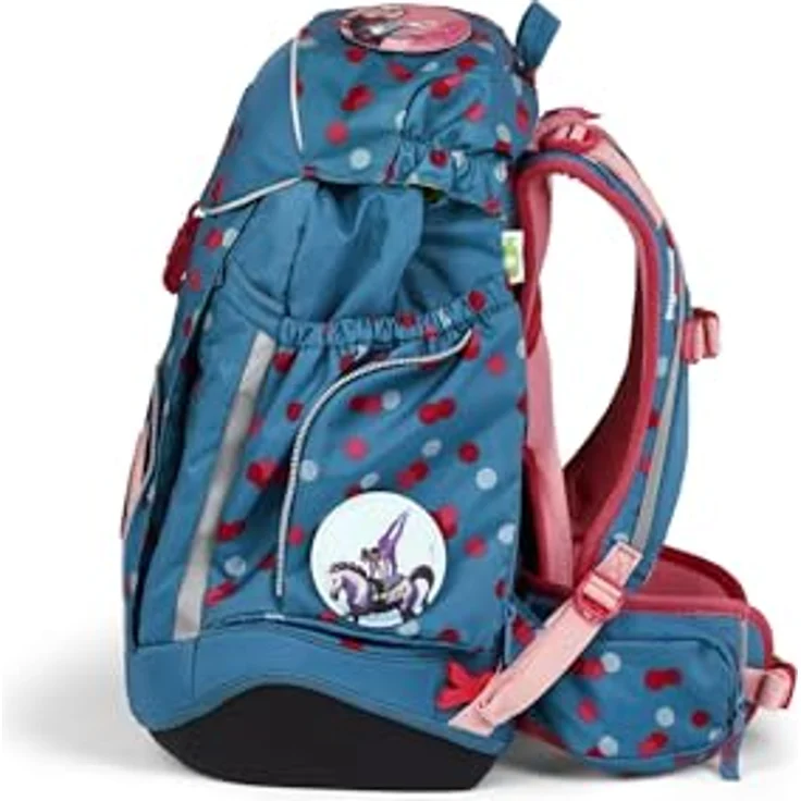 ergobag Schulrucksack Maxi (5tlg), ergonomisch, 100% recyceltes PET, mit Federmäppchen und Sportrucksack, blau – Bild 4