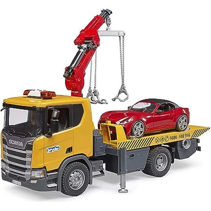 bruder 03552 - Scania Super 560R Abschlepp-LKW mit Light & Sound Modul, Roadster - 1:16 Fahrzeuge, Abschleppwagen, Pannenhilfe, Abschlepper, Transporter, Cabrio, Spielzeug ab 4 Jahre – Bild 3