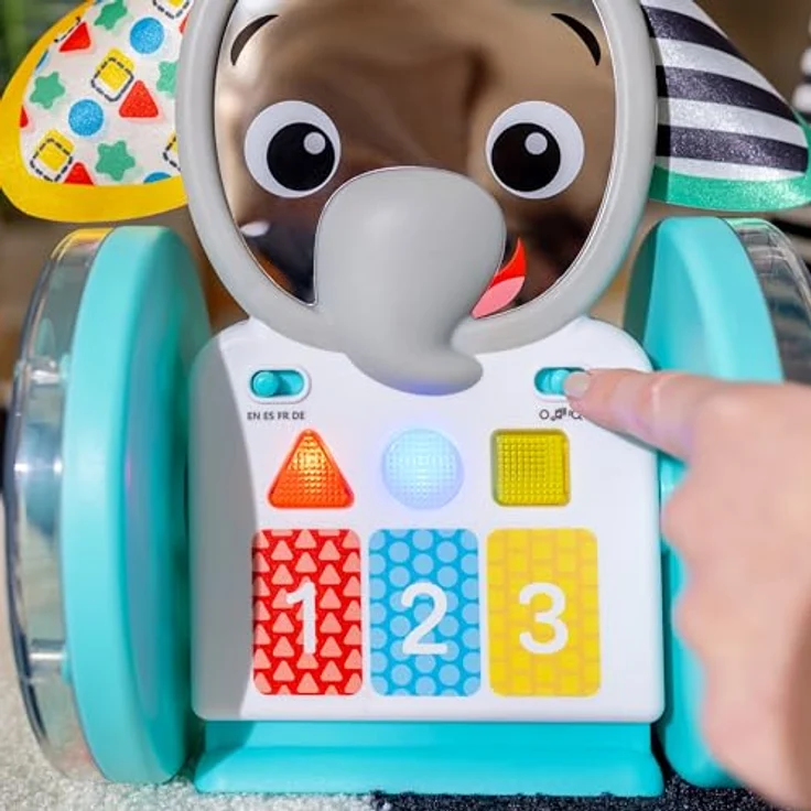 Baby Einstein Chase & Tap Earl, interaktives Krabbelspielzeug mit 2 Positionen, mehr als 50 Phrasen in 4 Sprachen, abwischbar, ab 6 Monaten – Bild 13