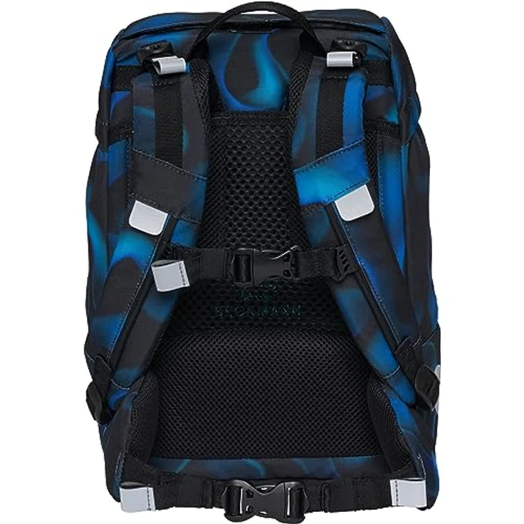 Beckmann Schulranzen Classic, 6tlg. Set in Blau, inkl. Sportrucksack, Federmäppchen und Schlamperrolle, ergonomisch – Bild 4