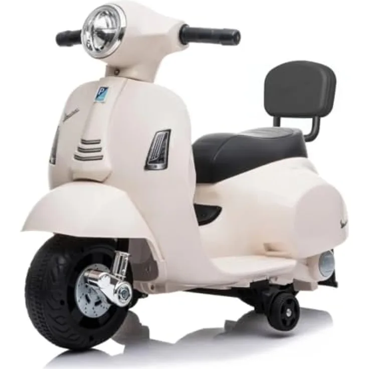 Vespa Kinder Elektro Roller 6V - Vespa GTS Mini - Offizielle Lizenz von Piaggio - Weiß