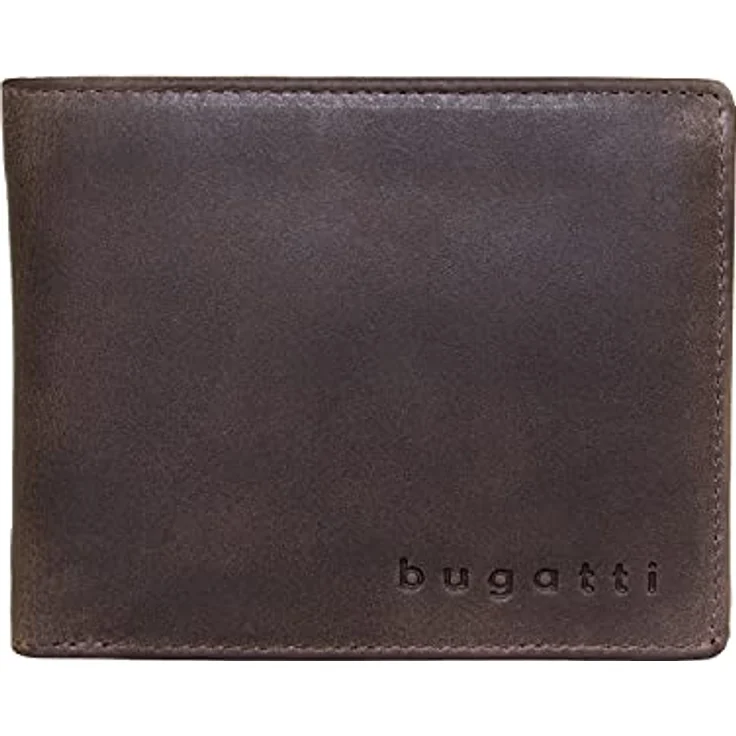 Bugatti Volo Geldbörse Herren Leder – Portemonnaie Herren Querformat Braun – Geldbeutel Portmonee Wallet Brieftasche Männer Portmonaise – Bild 1