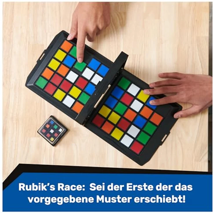Rubik's Rubik’s Race - das Spiel für 2 Rubiks-Fans ab 7 Jahren, rasantes strategisches Schiebe- und Logikspiel - basierend auf dem klassischen Original Rubik's Cube Farbschema – Bild 2