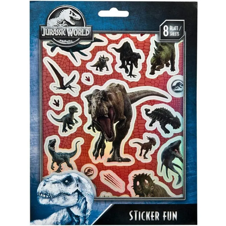 UNDERCOVER Sticker Dinosaurier 8 Stickerbogen Aufkleber Mitgebsel Kindergeburtstag Dino - Metallic-Sticker inklusive - Preisvergleich