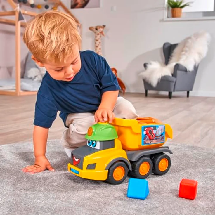 Dickie Toys ABC Harry Hauler, Sortierfahrzeug mit Licht- und Soundeffekt für Kleinkinder, inklusive 3 Rassel-Bausteinen – Bild 6