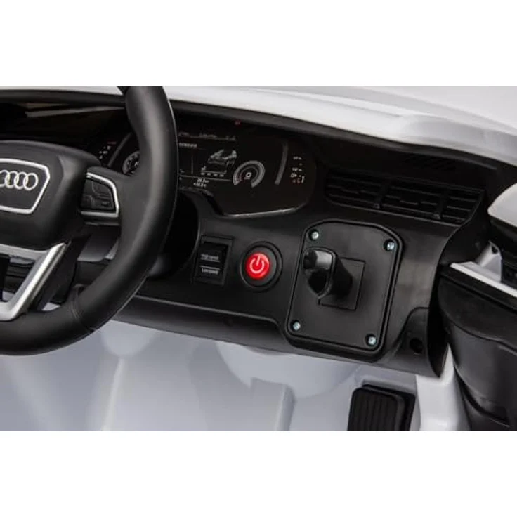 schnaeppchenmeile-online Elektro-Kinderauto Audi Q7, 2 Motoren, LED-Beleuchtung, Fernbedienung, Audio Modul, weiß – Bild 7