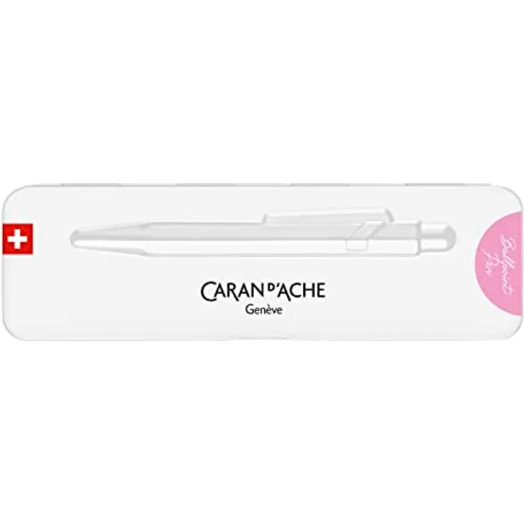 Caran d'Ache 849 Colormat-X, Kugelschreiber mit Etui, rosa, sechseckiger Schaft aus Aluminium, nachfüllbar mit Goliath-Patronen